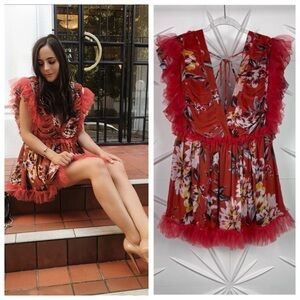 Tularosa Amelia Dress In Dahlia Floral Print